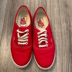 Red Vans in great condition. Women’s size 6.